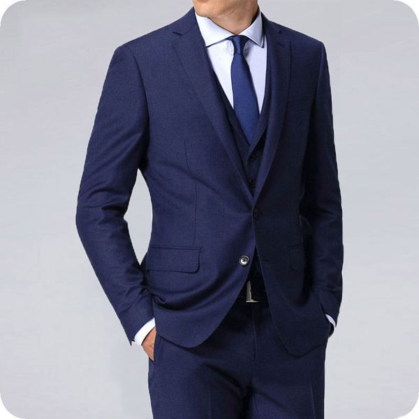 

latest coat pants designs blue men suits wedding groom tuxedos groomsmen suit prom wear man blazer jacket 3piece slim fit costume homme, Black;gray