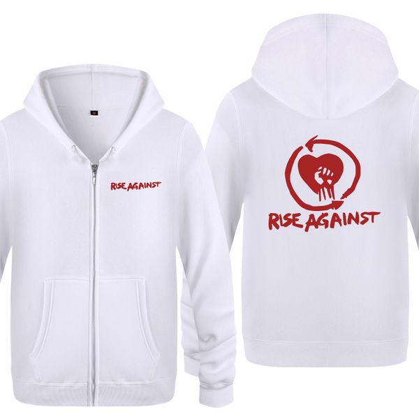 

radiohead rock music sweatshirts men 2018 mens zipper hooded fleece hoodies cardigans, Black