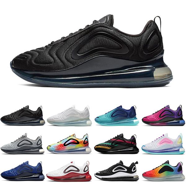 

nike air max airmax 720 720s кроссовки мужчины женщины тройной черный белый be carbon gray sea forest закат на открытом воздухе мужские жен