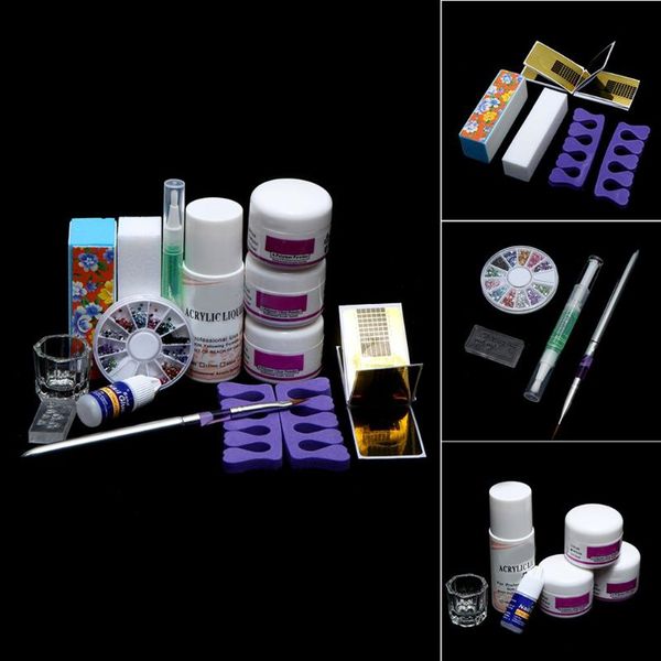 

acryic порошок nail art kit украшения кисти масло для кутикулы pen tools nail kit маникюр 75мл профессиональный набор