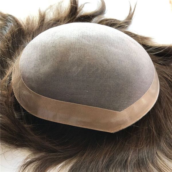 

mono шнурок с нп мужчины свисающего нпу around парика шнурок mono base toupee шнурок с pu для мужчин прочных замена шиньонов, Black