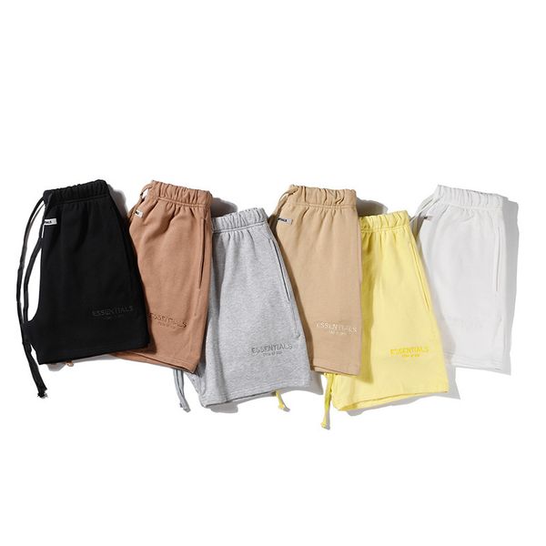 

yellow white khaki brown black grey 20ss new summer style sports pants shorts high-quality casual drawstring loose shorts