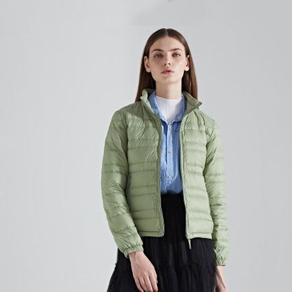 

womens designer down jacket fashion solid color fashion stylish long sleeve winter coat casual avtive girls clothes 8 colors asian size, Black