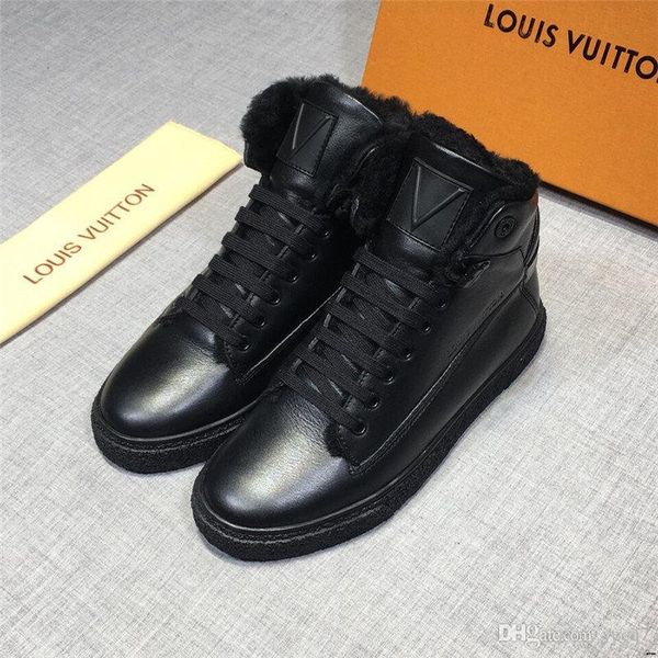 

18ss luxury men fashion casual shoes spring autumn slip on high hip hop sneakers male youth trending leisure shoes bonsi, Black