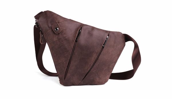 

winsun shoulder bags men genuine leather chest bags single shoulder fashion crossbody bags for men chest pack short trip bolsa