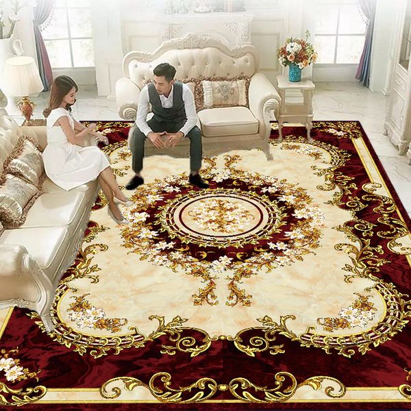 

new sales- luxury european style super soft printed carpet anti-skid non-fade lower price rug for living room door mat