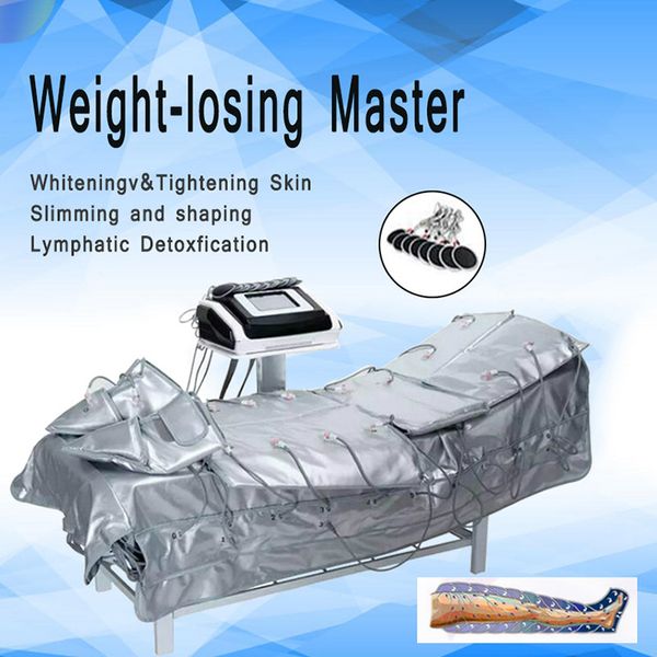 

new 3 in 1 far infrared pressotherapy ems electric muscle stimulation sauna air pressure pressotherapy lymph drainage body slimming