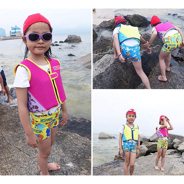

professional swimming life vest children detachable portable breathable neoprene jacket safety waistcoat drifting survival sport