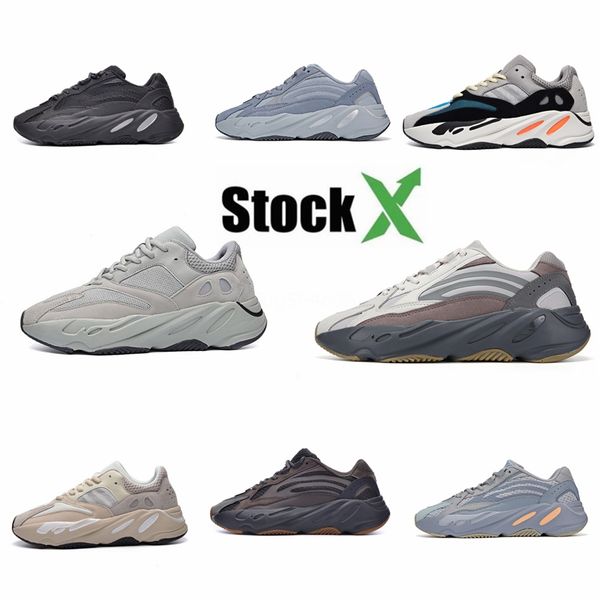 

reflective 700 wave runner kanye west v2 solid grey static magnet teal carbon blue runing shoes men designer #dsk646