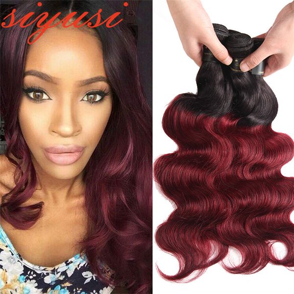 Ombre Human Hair Bundles Body Wave Brazilian Hair Weave Bundles