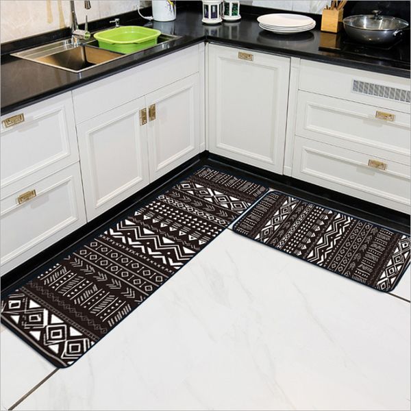 

aovoll ethnic style black white geometric lines kitchen mat bedroom rugs kitchen mats for floor carpet kids room floor mats