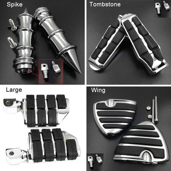 

large rear foot peg for 2001-2004 02 intruder volusia 800 vl800 vl800z limited passenger footpeg rest pedal billet rubber