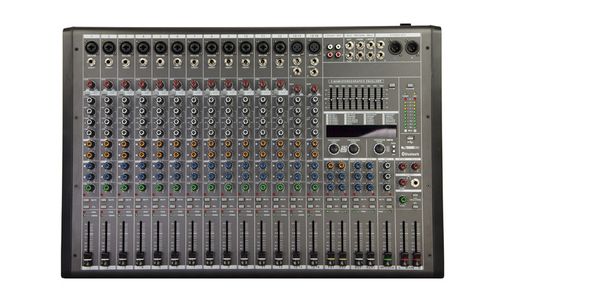 

16channel 2x1800w 4ohm 4 band eq double 24bit d p effect bluetooth powered mixer p 16x2