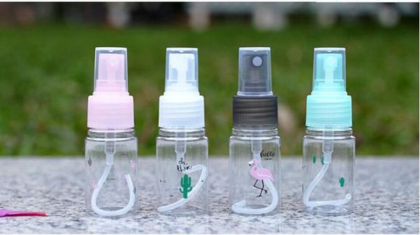 30 ml kaktüs bitki serisi plastik pet küçük sprey şişesi seyahat taşınabilir makyaj gece şişeleme