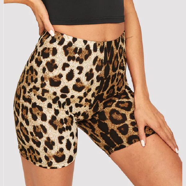 

casual leopard snake print short legins women skinny fitness workout high waist leggings womens summer leggins push up new, Black