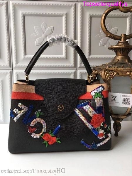 

2019 m42925 real calfskin black fashion v shaped shoulder bags hobo handbags handles boston cross body messenger shoulder bags cpam