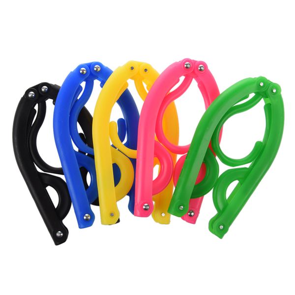 

5pcs clothing hangers portable folding plastic for travel camping open air