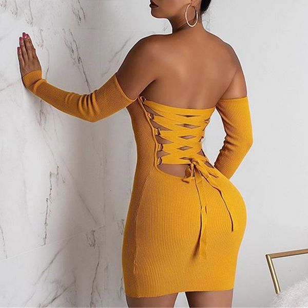 

женщины платья женская одежда sexy трикотажное плеча bodycon платье женщины backless узелок мини элегантная женщина summer party club платье, Black;gray