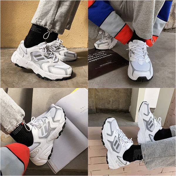 

wholesale athletic sneakers women men casual shoes color grey white breathable comfortable soprt style designer running shoes size 36-44, White;red