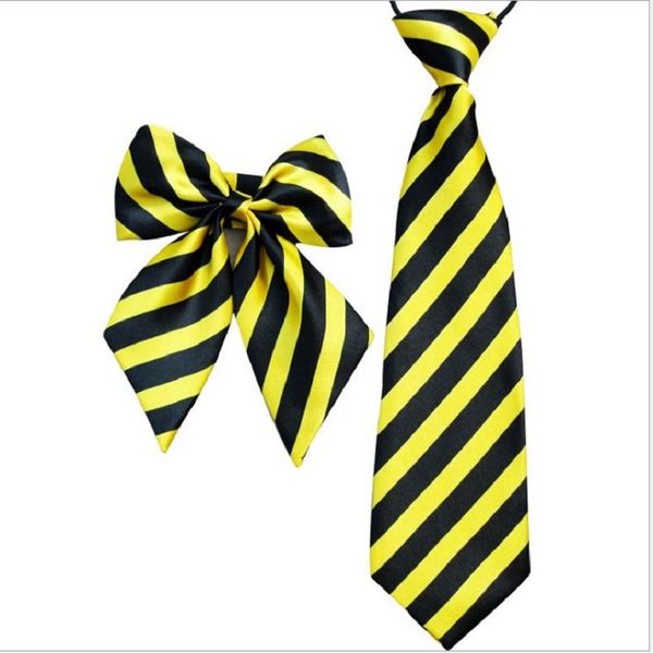 

kid's tie bow tie strip patchwork necktie for boy girl neckwear kindergarten clothing accessory 10sets/lot, Black;gray