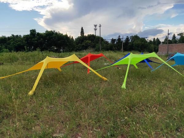 

diy size lycra 3-4 person oudoor ultralight camping tent beach sunshade tent