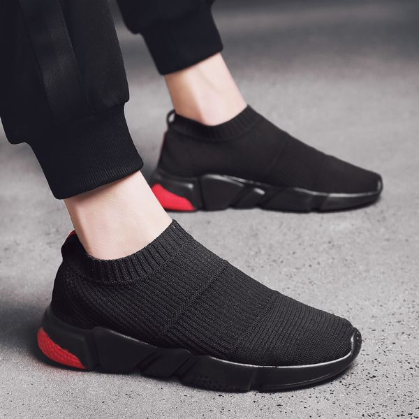 

new brand men casual shoes men fashion breathable sneakers comfortable shoes chaussure homme ete 2019 zapatillas hombre sapato, Black