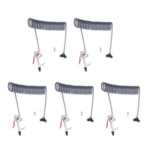 

5pcs air blower blow spray gun + 3.5m recoil hose dust blower clean nozzle
