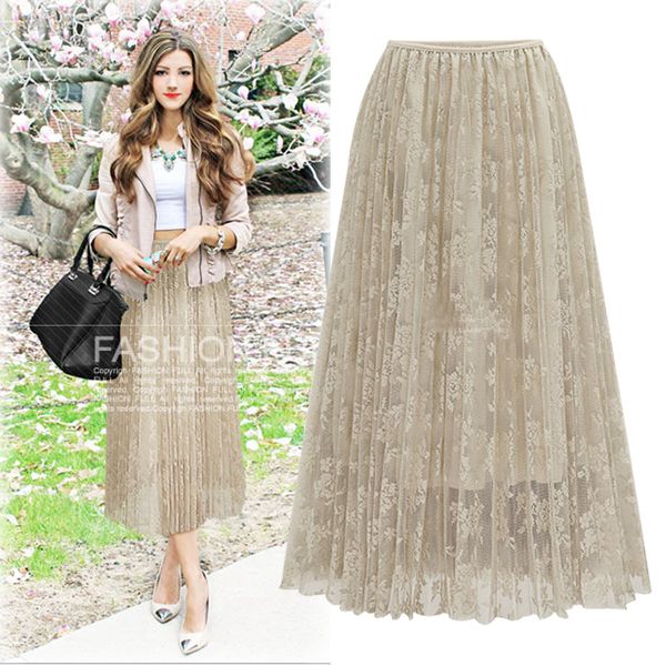 

женская юбка длиной до щиколотки женская юбка из шифона юбка, Black