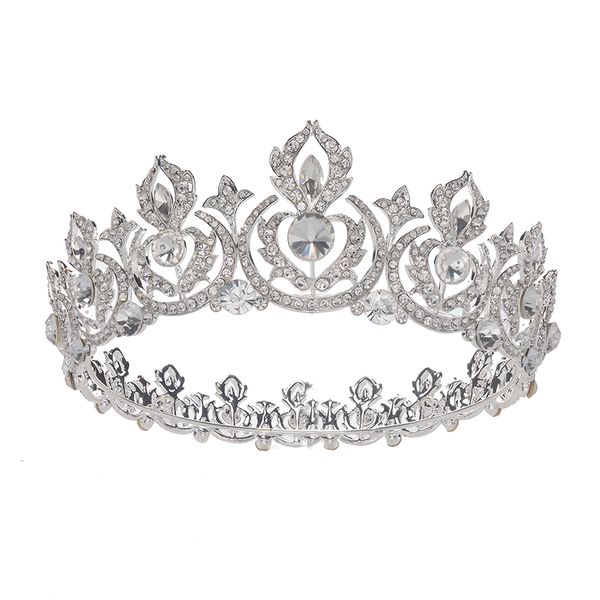 

eseres princess sparkly baroque rhinestone crown diadem bridal hair accessories women headbands hair jewelry, Golden;white