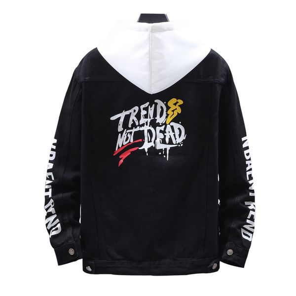 

2020 весна denim jacket men printed pattern хлопок ковбоя куртки мужские streetwear вскользь пальто брендовая одежда мода топы мужской, Black;brown