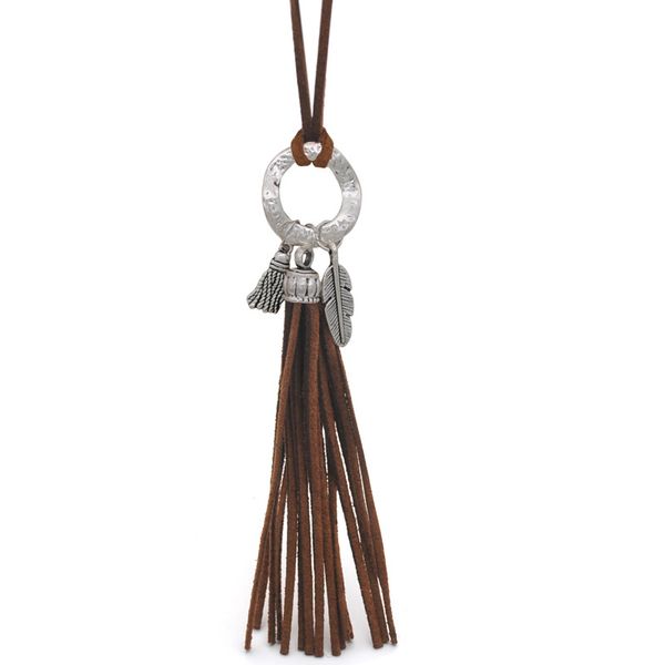 

2019 new trendy retro ethnic bohemian tassel pendants necklaces for women velvet chain choker necklace boho party jewelry female, Silver