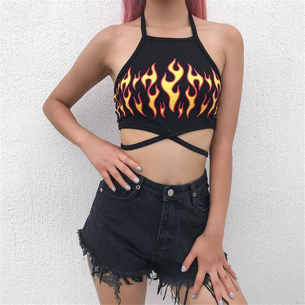 

women striped crop bustier tube crop tank fire vest blouse, White