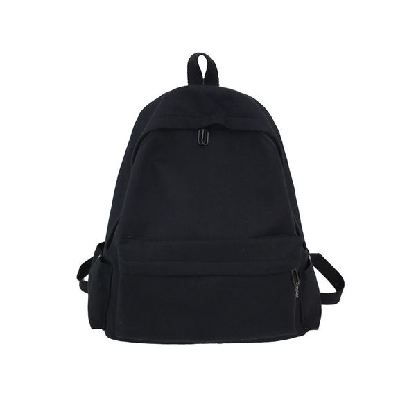 

student outdoor leisure backpack schoolbag teenager women waterproof canvas back pack solid color travel bags mochila