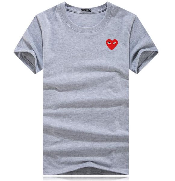 

couple t-shirt play love embroidery short-sleeved cotton simple fashion wild half sleeve new wholesale, White