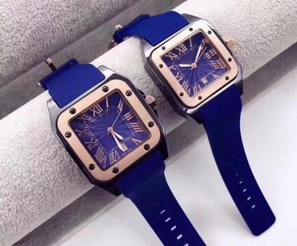 

luxury mens watch rubber strap quartz movement transparent mens designer watches women wristwatch size 39mm 34mm, Slivery;brown