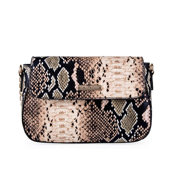 

woman fashion snake skin pattern messenger bags pu leather cossbody small flap bag luxury designer shoulder bag