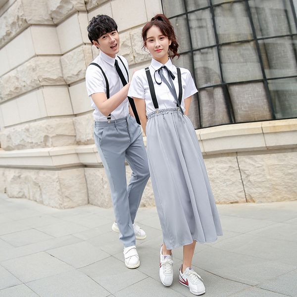 

2020 матросский костюм школьная форма наборы jk школьная форма для девочек белая рубашка и темно-синяя юбка костюмы студент косплей, White