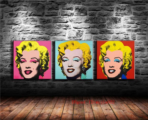 2019 Andy Warhol Marilyn Monroe 3p Canvas Painting Living Room Home Decor Modern Mural Art Oil Painting From Wujia002 12 07 Dhgate Com