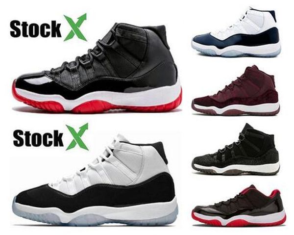 

сток x 2020 дизайнер 11 11s мужская баскетбольная обувь разводится конкорд 45 кепка и платье легенда синий тренажерный зал красный xi мужска