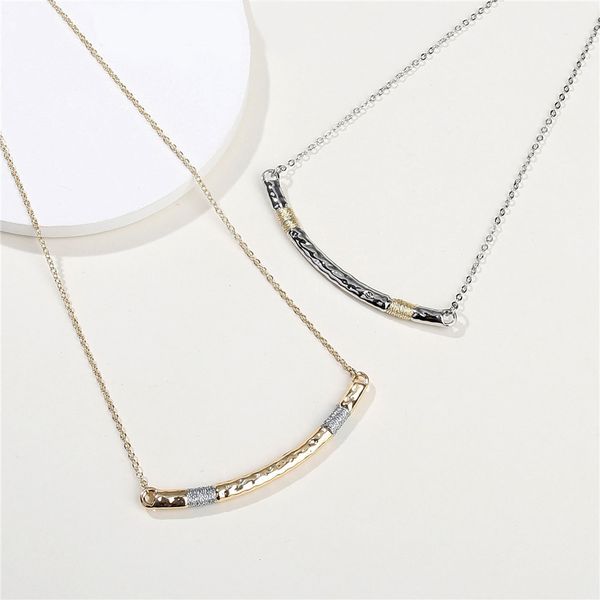 

2019 new style fine alloy thread wound around necklace jewelry for women, Silver