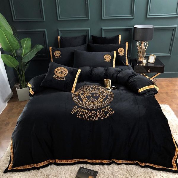 

Whole ale atin jacquard velvet winter thick duvet cover et queen king ize 4pc warm bedding et bedclothe bed heet bed linen 11
