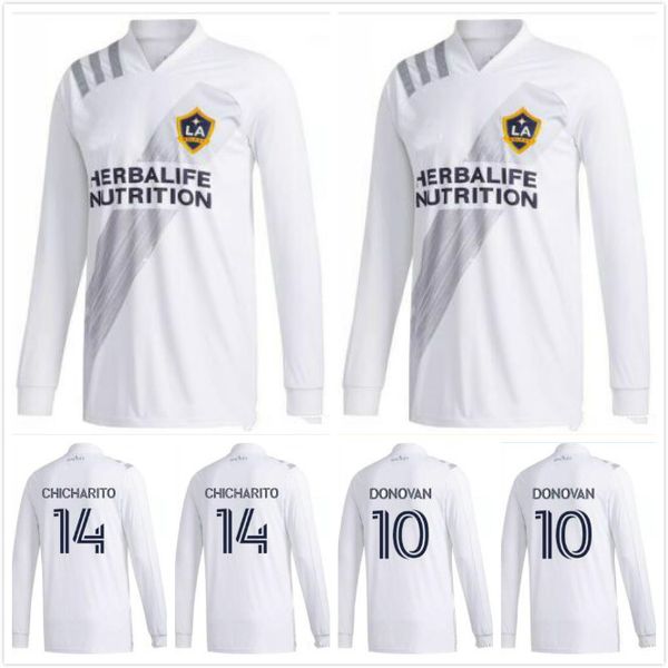 

2020 los angeles galaxy long sleeve soccer jerseys home j.dos santos 2021 la galaxy 20 21 pavon kamara football shirts sold by cartss, Black;yellow