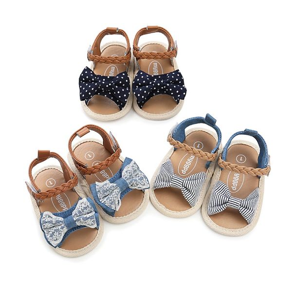 

лето детские сандалии baby girl summer soft подошва обувь bowknot сандалии малыш новорожденных prewalkers, Black;red