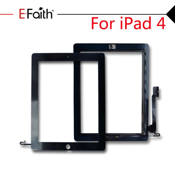 

белый и черный сенсорный дигитайзер для ipad 4 сенсорный экран digitizer с home butoon + клей свободная перевозка груза dhl