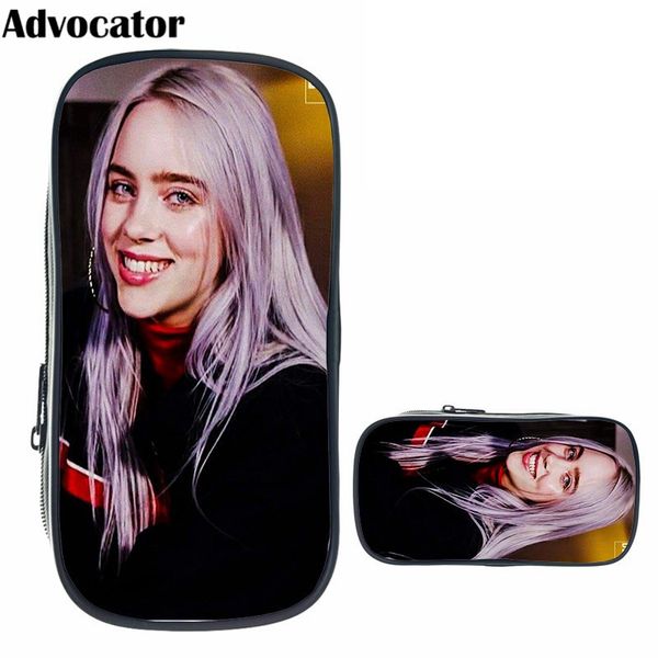 

advocator billie eilish pattern pencil box for kids boys girls large capacity makeup pouch cosmetic bag for make up case