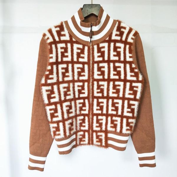 

designer sweater women ff sweater jacket women designer sweaters thick zipper womens designer sweater classic knitting shirt