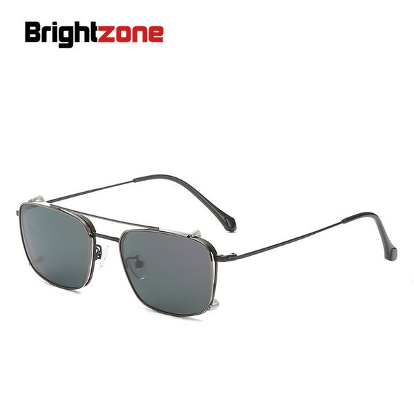 

new metal clip-on set polarized sunglasses women men myopia prescription glasses classic design silver gold frame uv400 oculos, White;black