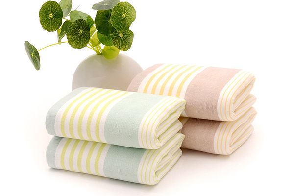 

drop shipping 2pcs/set striped soft face towel cotton hair hand bathroom towels badlaken toalla toallas mano gift