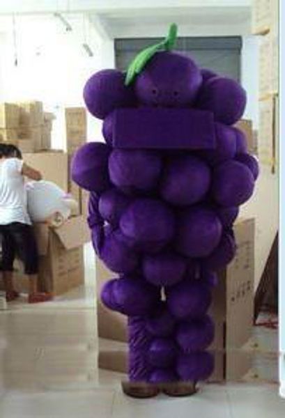 

2020 factory sale vegetables mascot costumes complete outfits christmas grape costume children size, Red;yellow