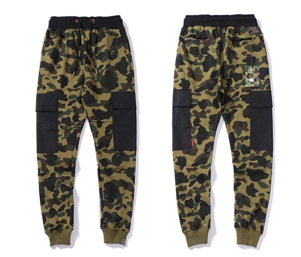 

tide бренда спортивные брюки мужские дизайнерские джинсы высокого качества моды случайные штаны обезьяны человека камуфляж брюки шаровары бр, Black